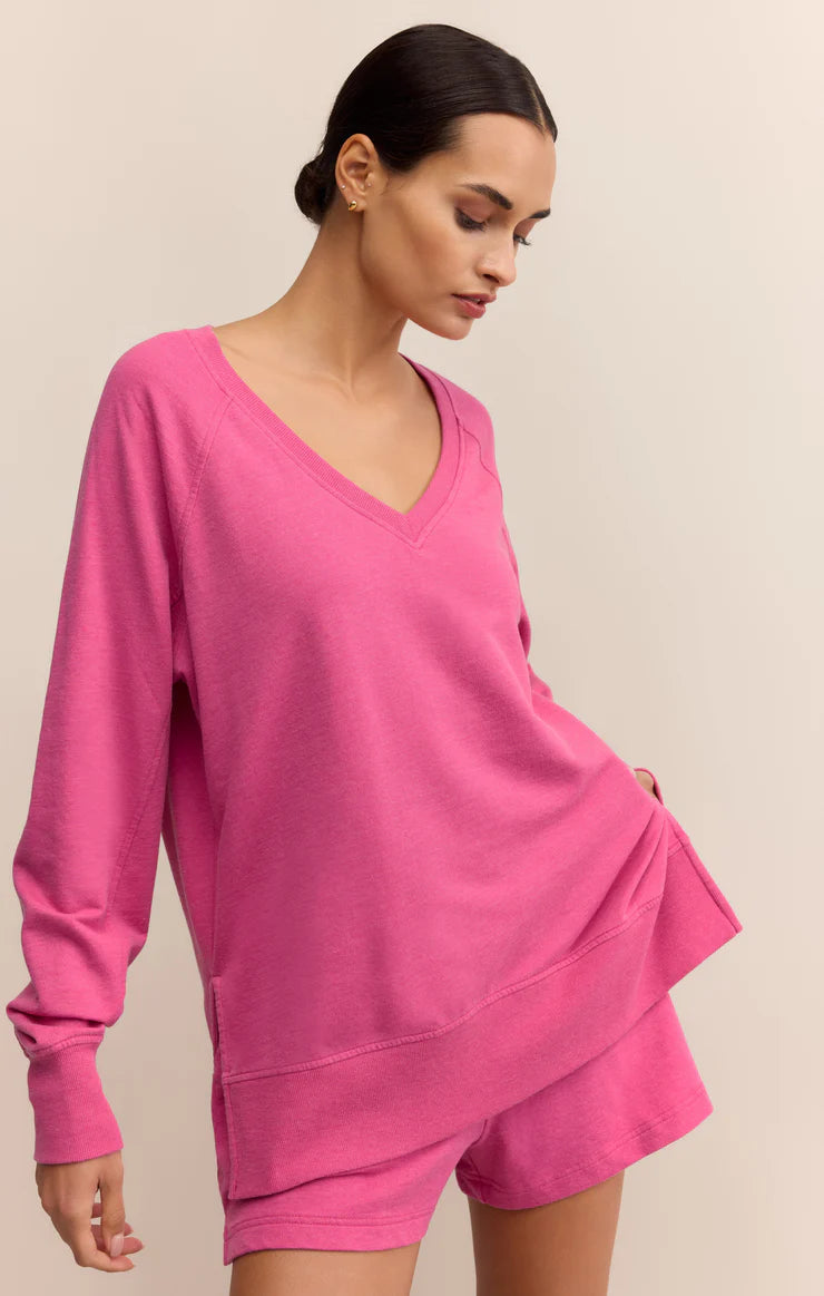 Weekender V Neck in Island Pink