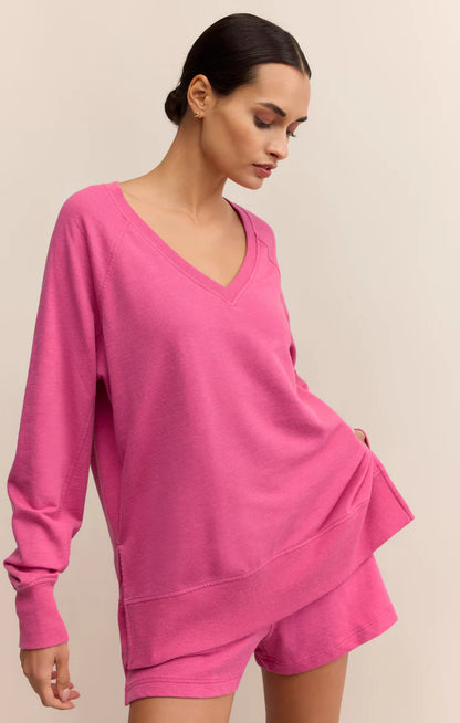 Weekender V Neck in Island Pink