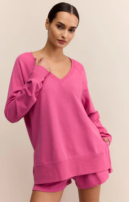 Weekender V Neck in Island Pink
