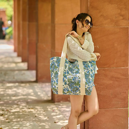 Forget Me Not Handcrafted Canvas Bag