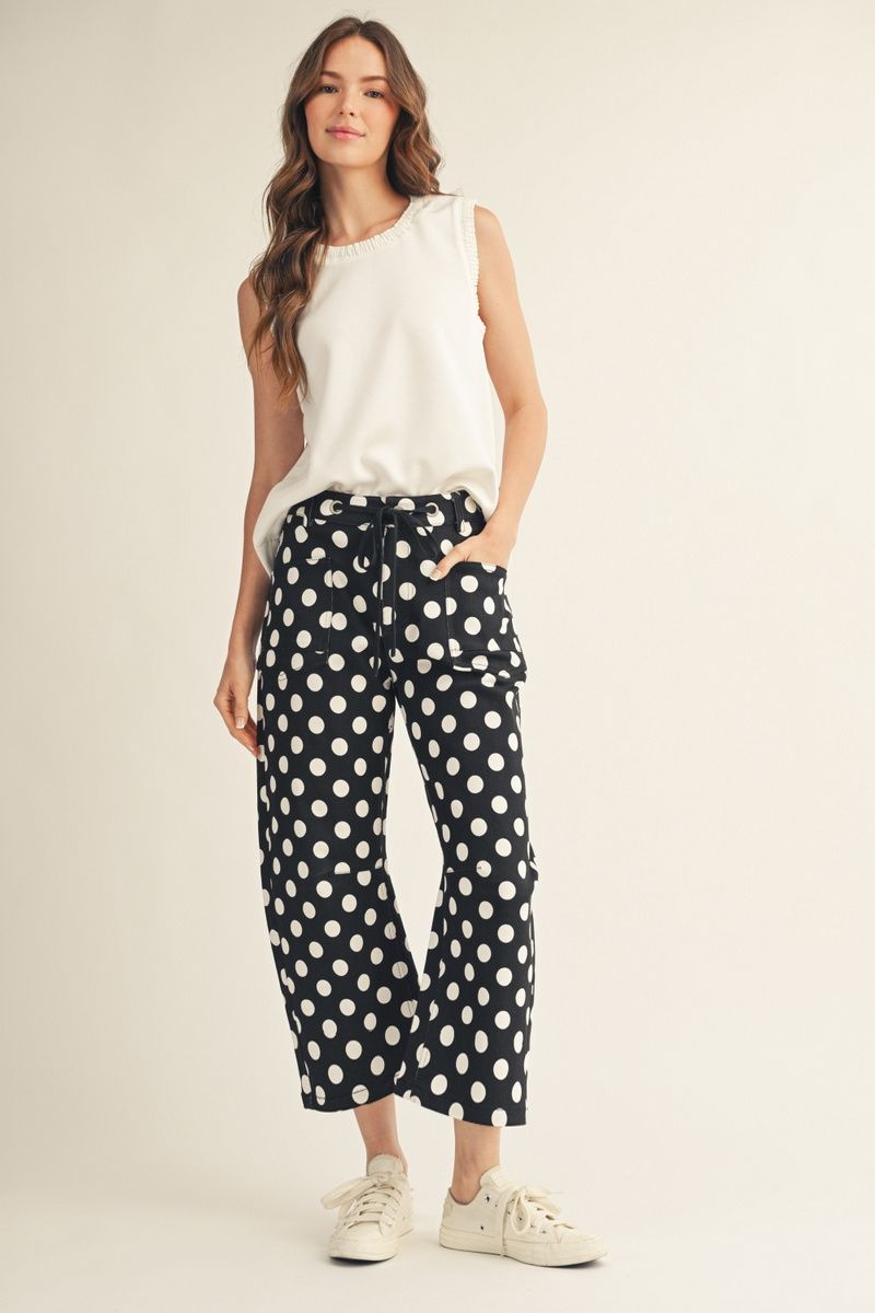 Polka Dot Barrel Pants