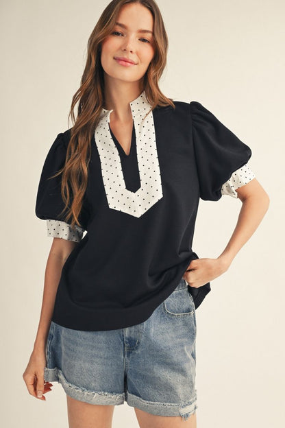 Contrast Stripe Top