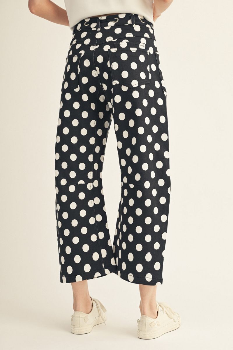 Polka Dot Barrel Pants