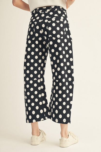 Polka Dot Barrel Pants