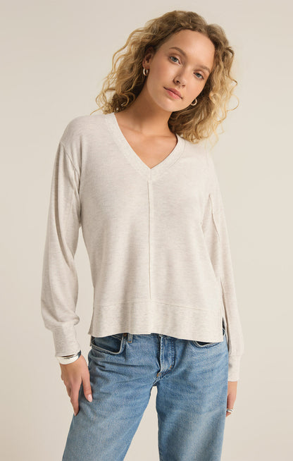 Wilder Cloud V-Neck Long Sleeve Top