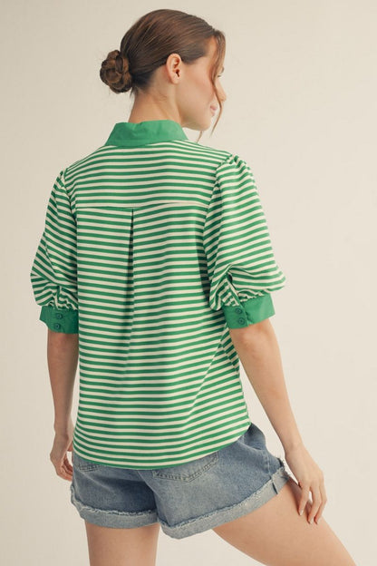 Contrast Stripe Top