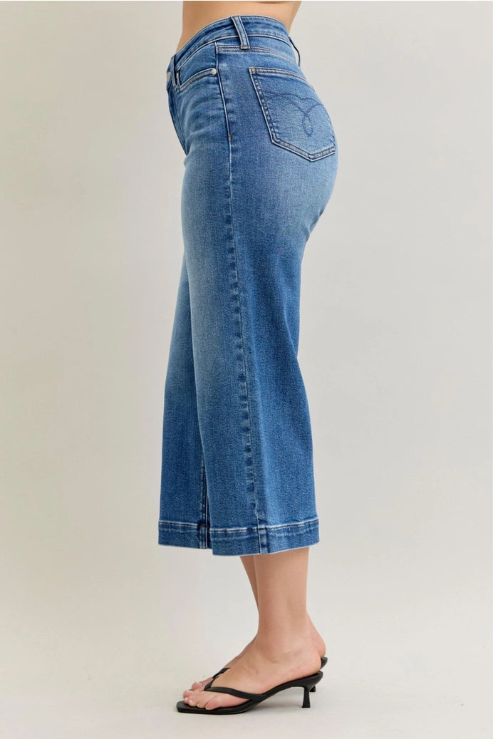 Vintage Pocket Wide Crop Jean