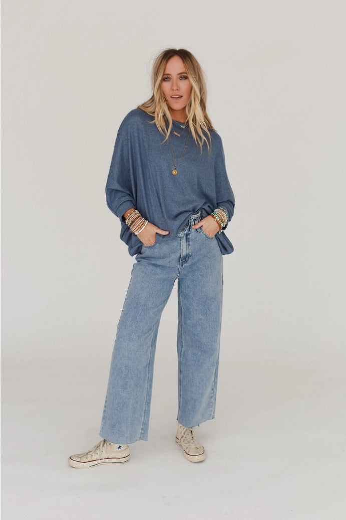 Fly with Me Batwing Sleeve Knit Sweater