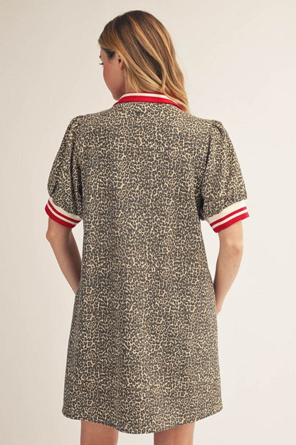Leopard Zip Up Dress