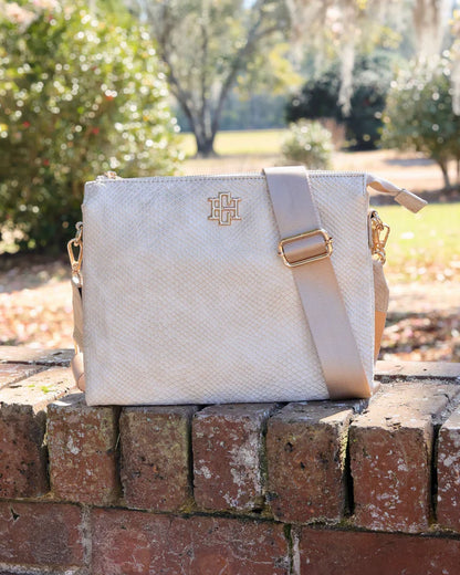 Ariana Crossbody in Shimmer Champagne