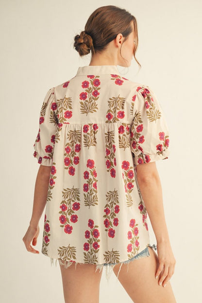 Scallop Trim Blouse