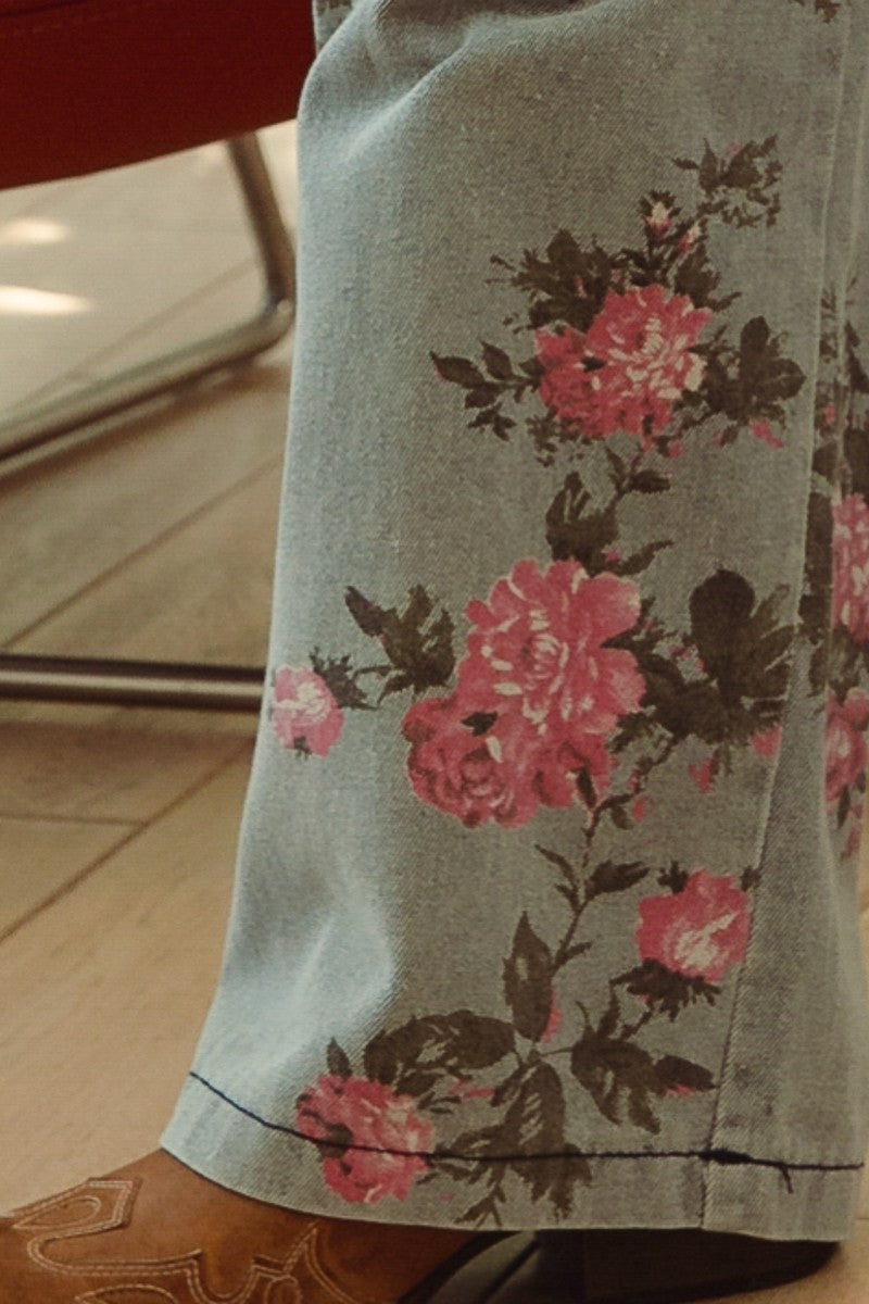 Flower Print Pants