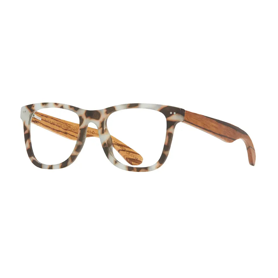 Alden - Slate Blue Tort / Zebra Wood /Blue Light