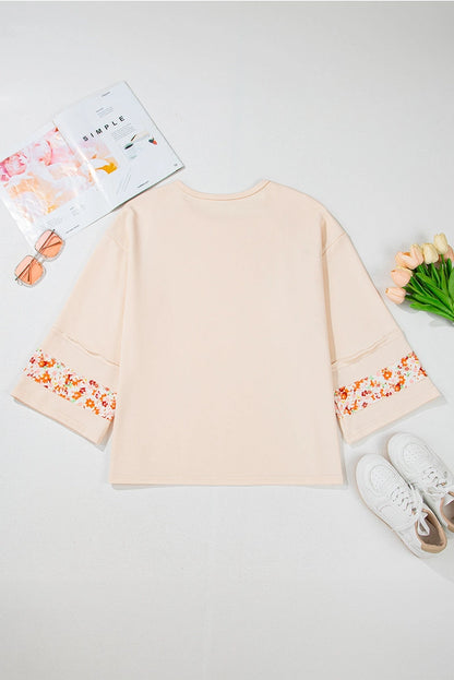 Floral Patchwork 3/4 Sleeve