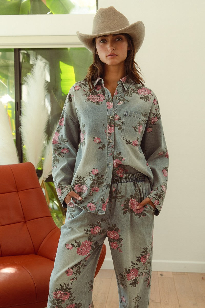 Flower Print Pants