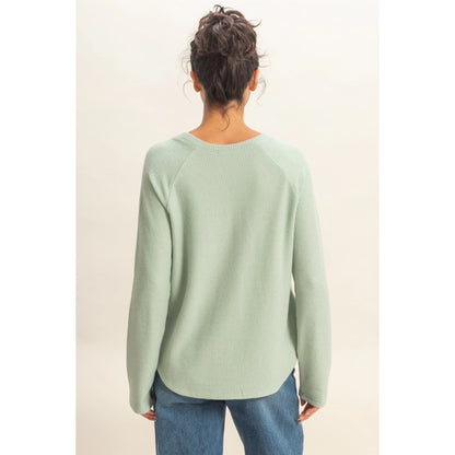 Waffle Raglan Long Sleeve