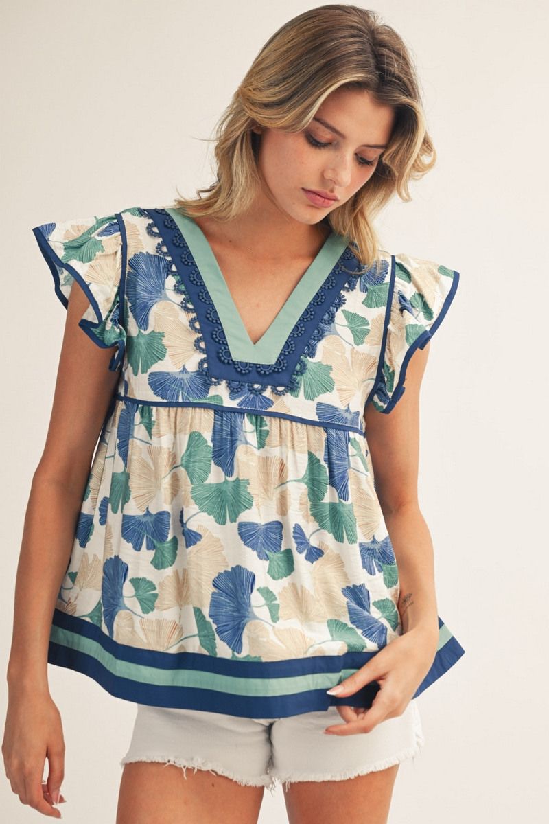 Ginkgo Scallop Blouse