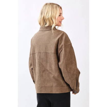Button Front Shacket