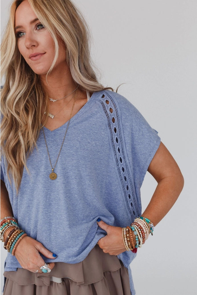 Camden Lace V Neck Top