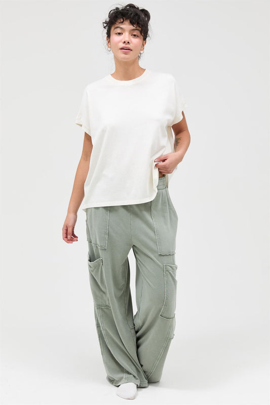 Raw Edge Cargo Pants