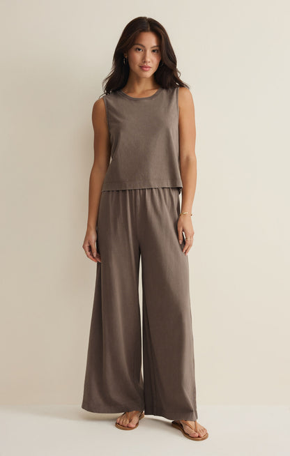 Scout Jersey Crop Flare Pant in Perfectly Taupe