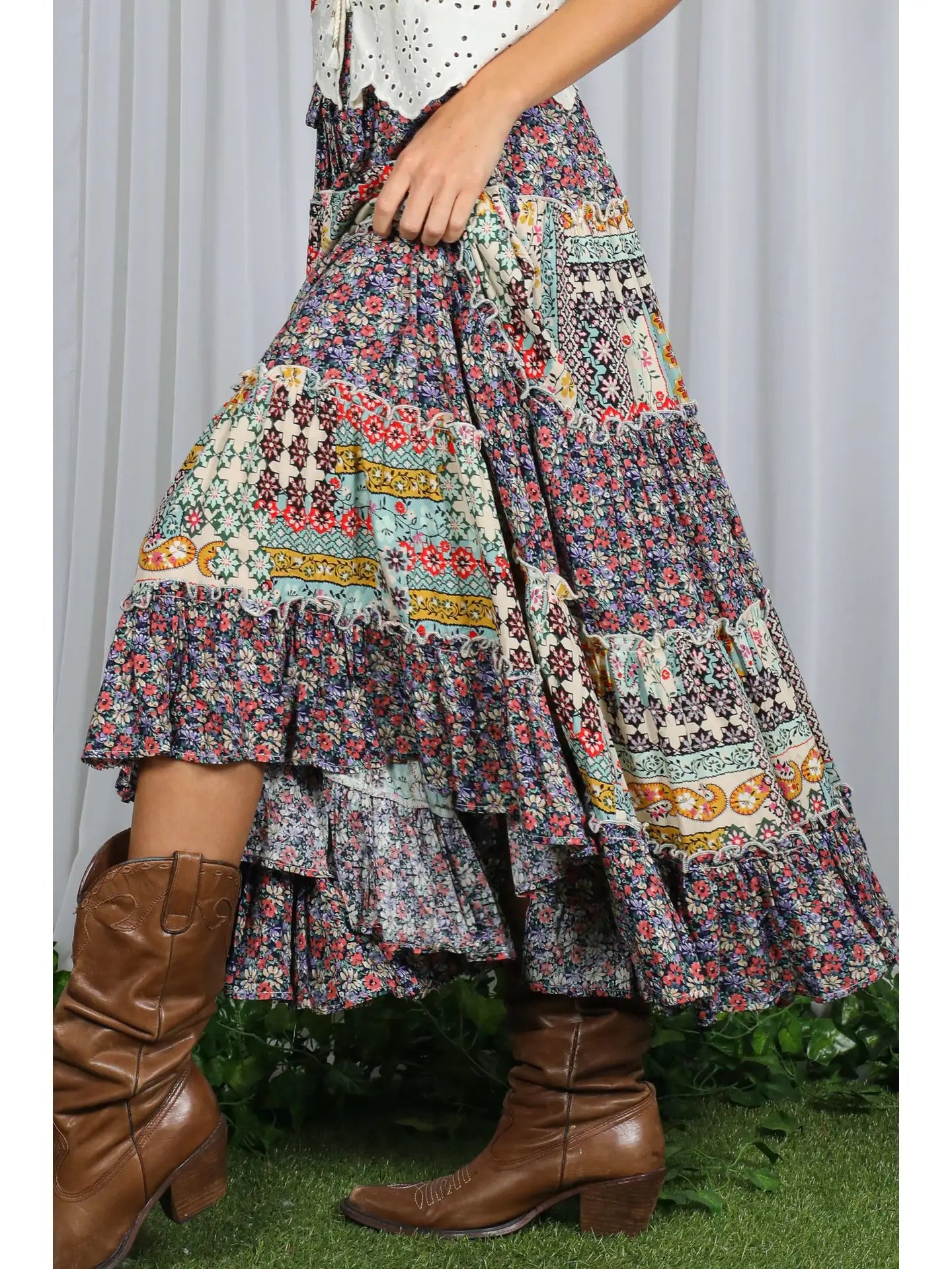 Patchwork Maxi Skirt
