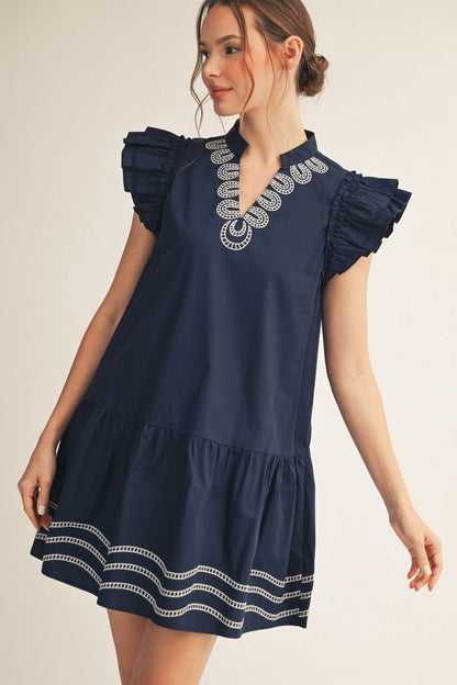 Shoulder Ruffle Dress