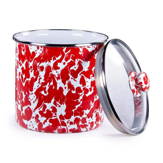 Golden Rabbit Enamelware Swirl Canister