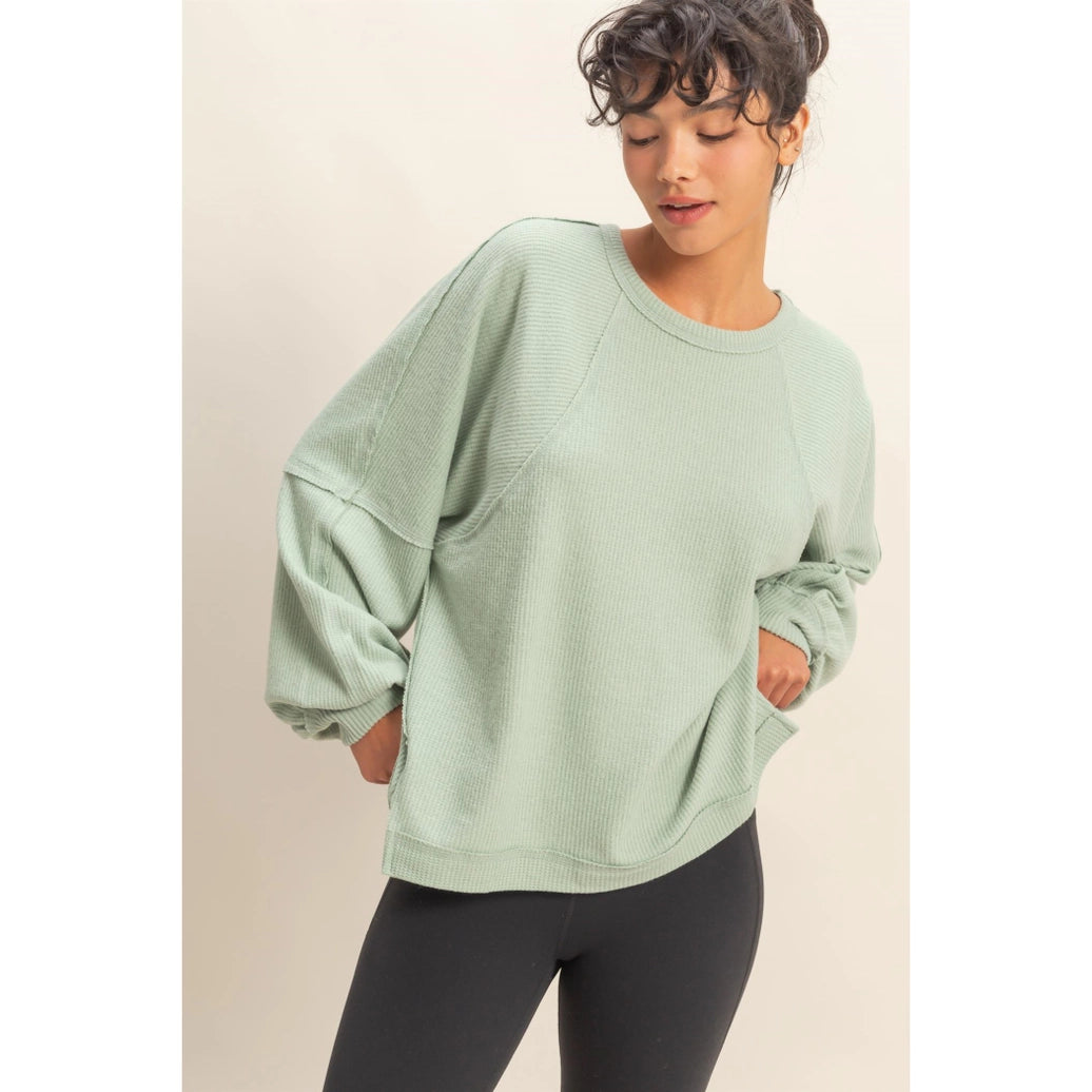 Waffle Long Sleeve Top
