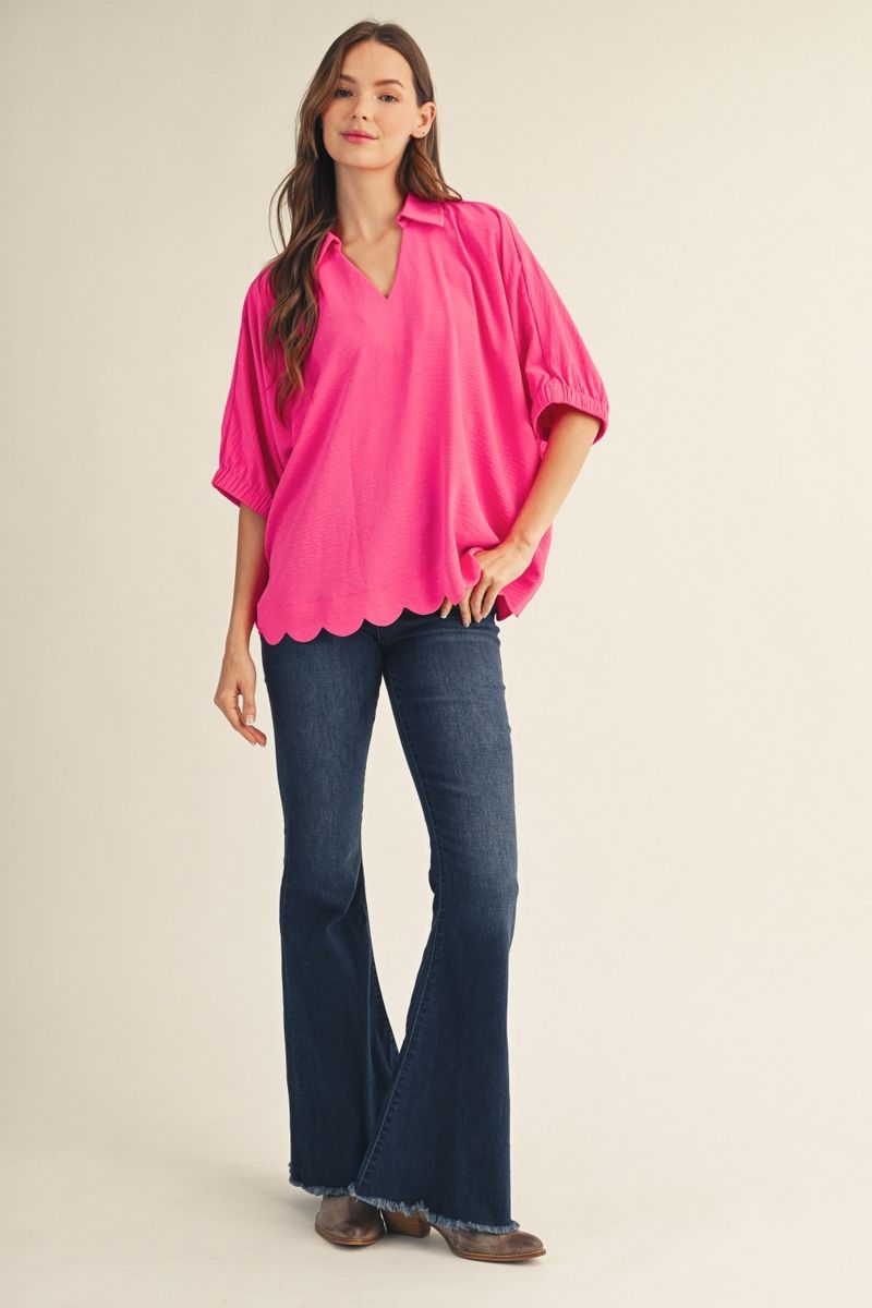Dolman Scallop Top