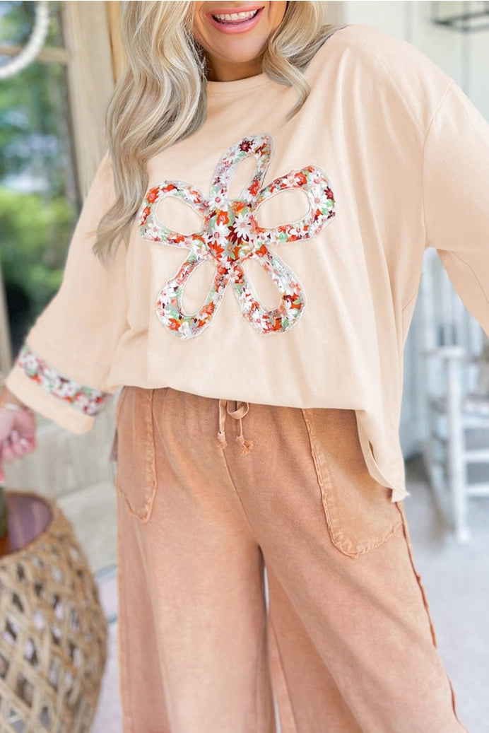 Floral Patchwork 3/4 Sleeve