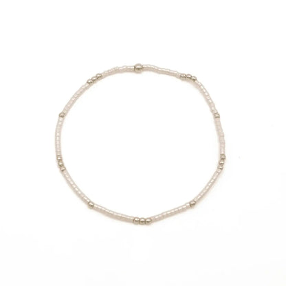 2mm Newport Palest Pink + Gold Filled Waterproof Bracelet