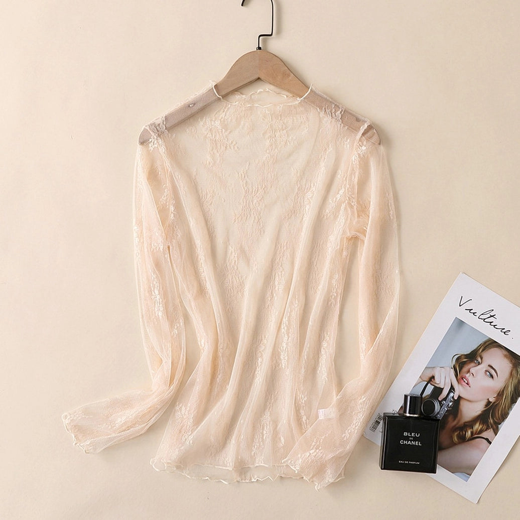 Lace Mesh Long Sleeve