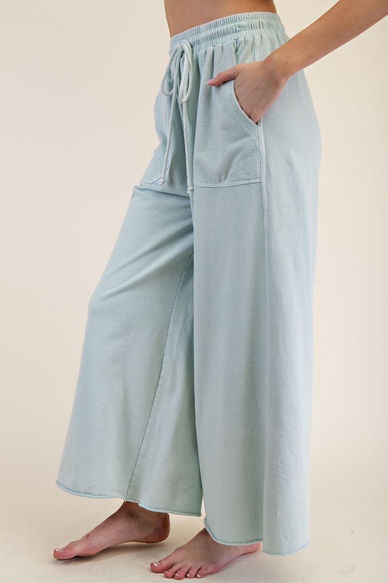 Wide Leg Terry Pants