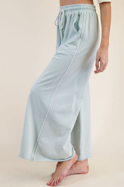 Wide Leg Terry Pants