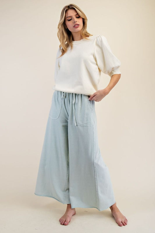 Wide Leg Terry Pants