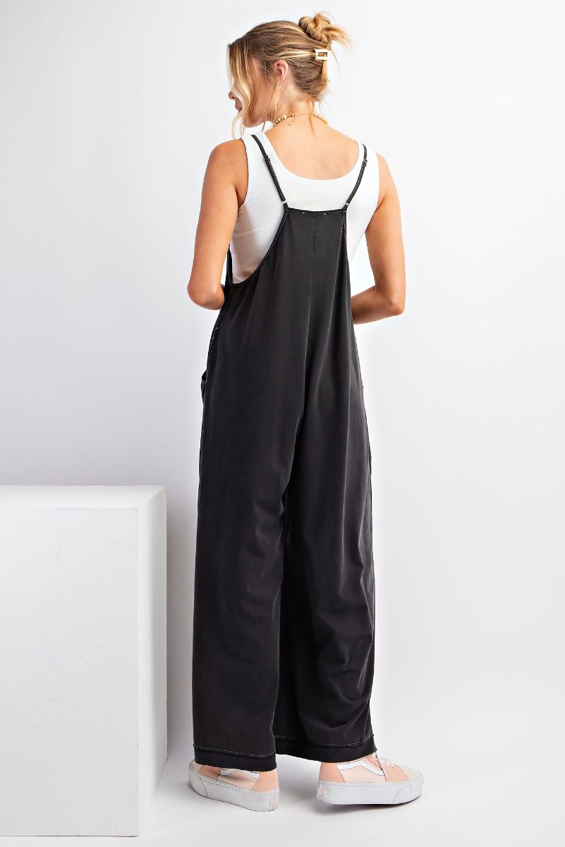 Mineral Wash Cotton Jumpsuit