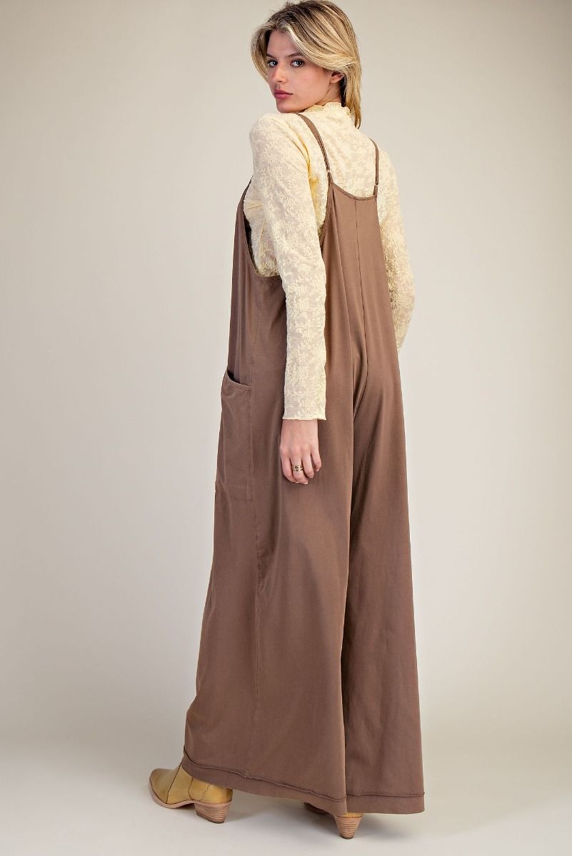 Mineral Wash Cotton Jumpsuit