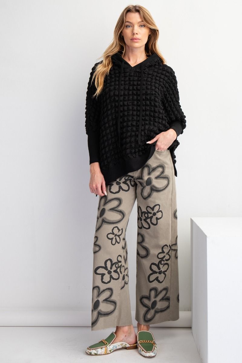 Flower Print Wide Leg Pants