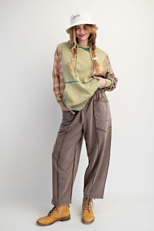 Terry Knit Barrel Pants