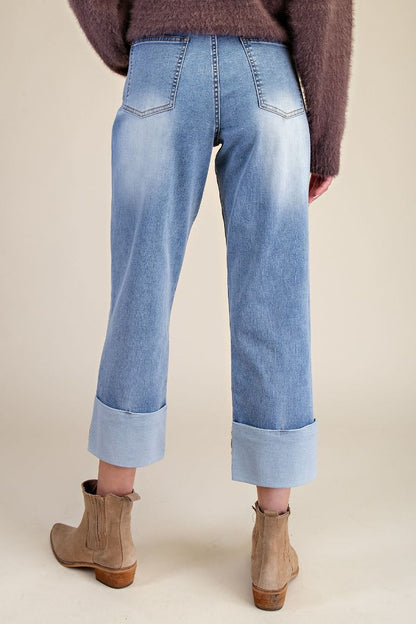 Stone Wash Stretch Jeans