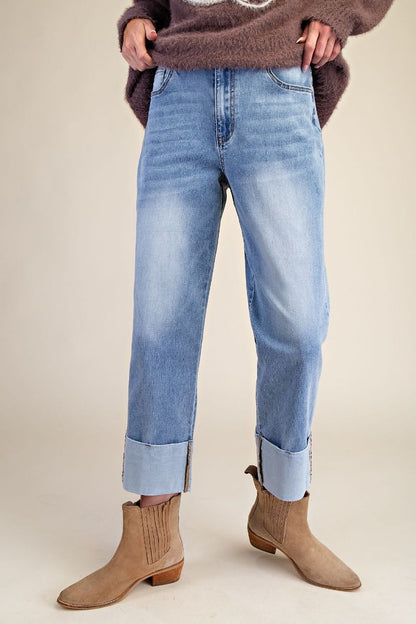 Stone Wash Stretch Jeans
