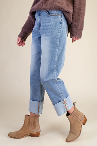 Stone Wash Stretch Jeans