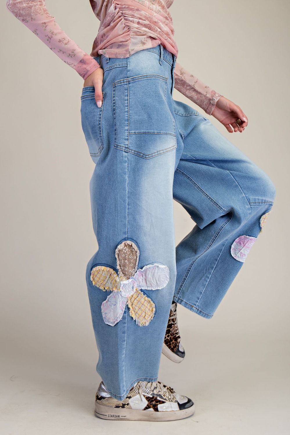 Flower Patch Barrel Crop Pants