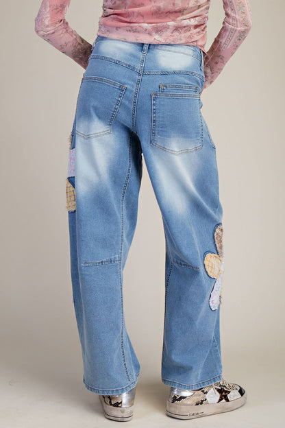 Flower Patch Barrel Crop Pants