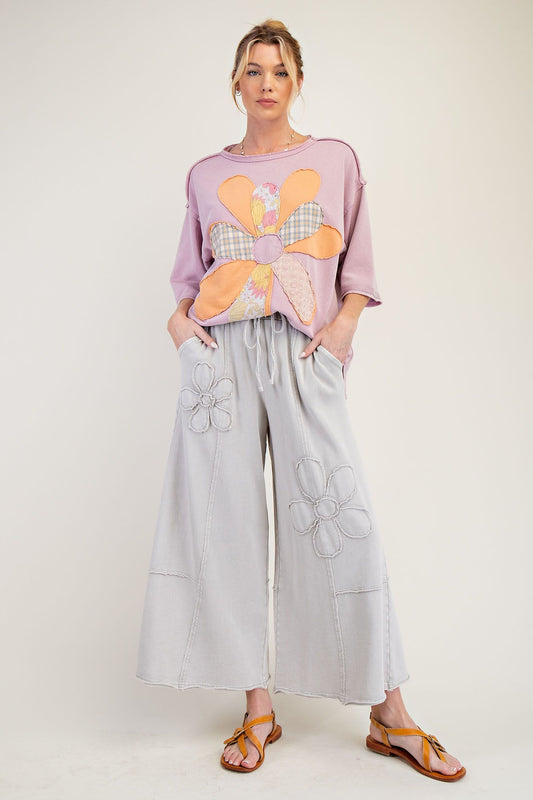 Flower Patch Knit Pants