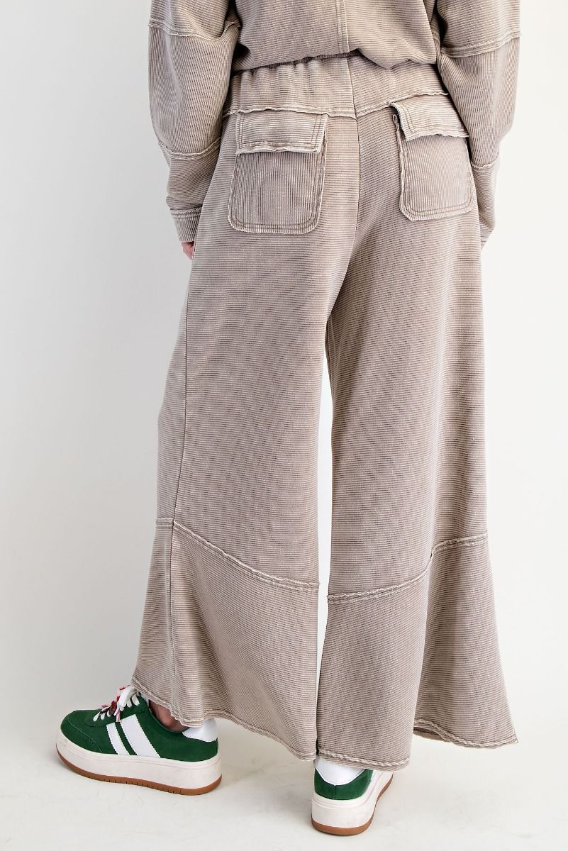 Mineral Wash Bell Bottom Pants