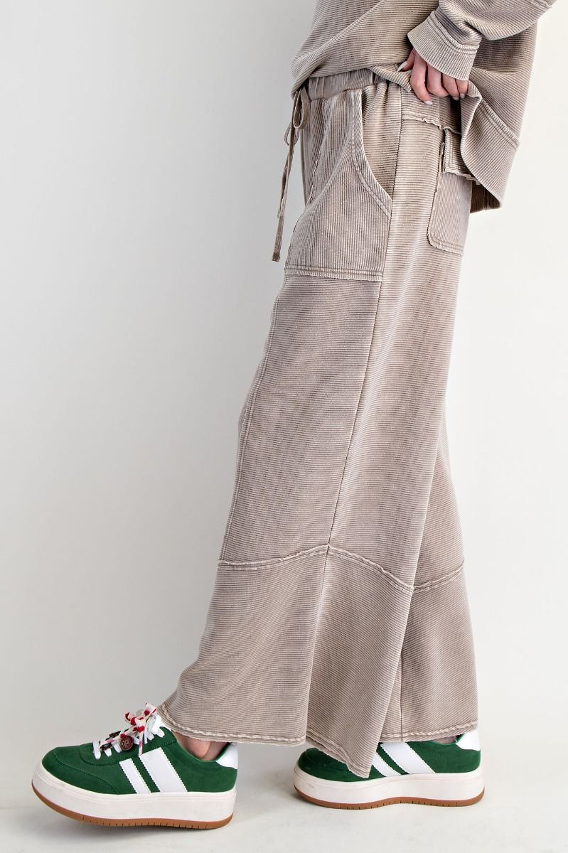 Mineral Wash Bell Bottom Pants