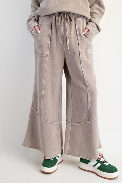 Mineral Wash Bell Bottom Pants