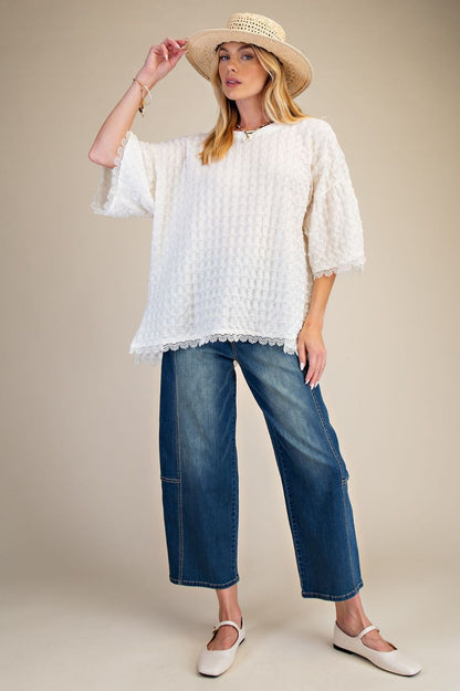 Denim Stretch Barrel Jeans